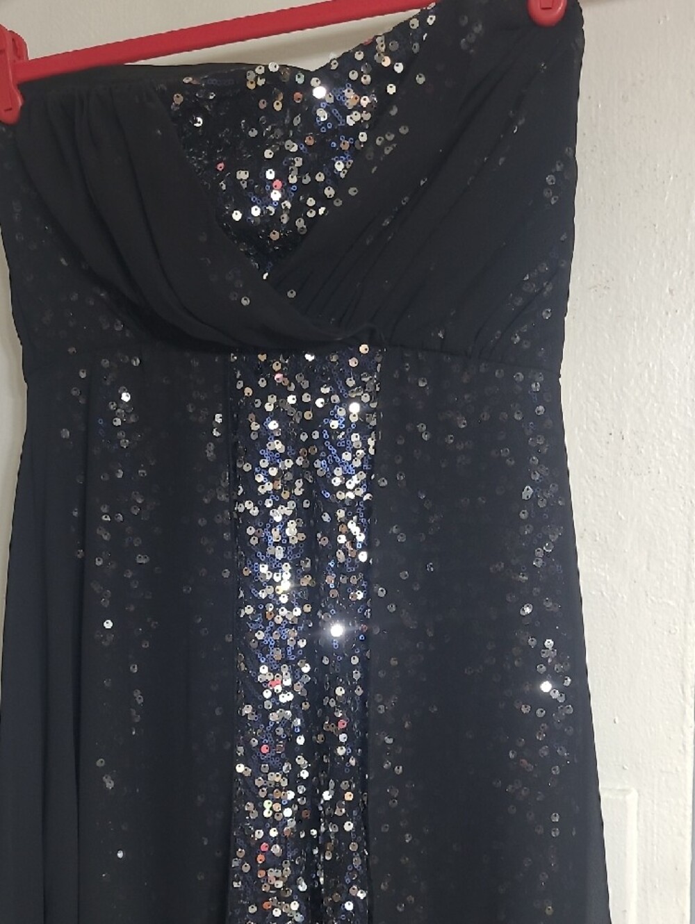 Trixxi Black Strapless Sequin Cocktail Dress, Size 3 - Picture 2 of 10